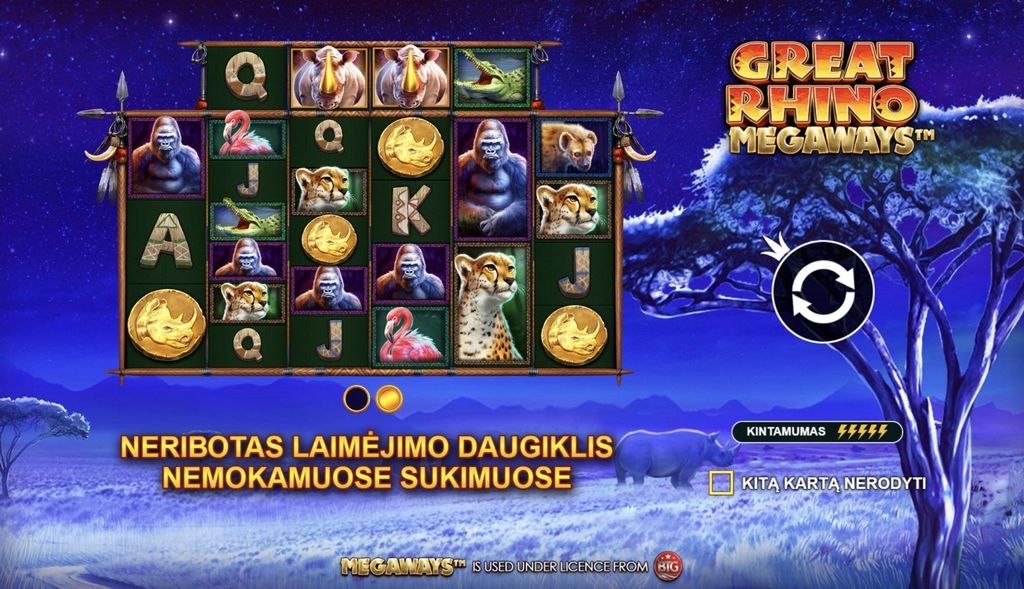 Great Rhino Megaways Demo - Play Free Port Game